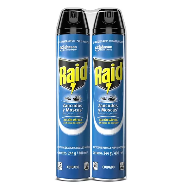 Raid Elimina Voladores De 400ml X 2 Unidades