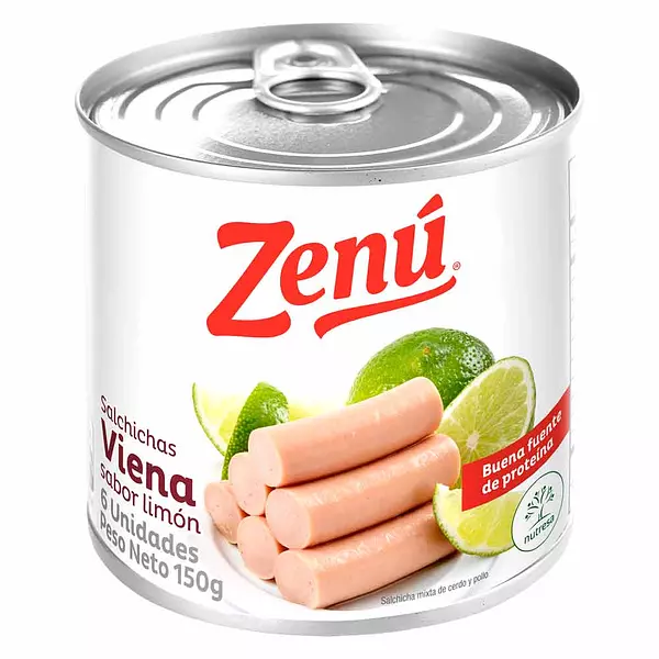 Salchicha Viena Limón Zenú X 150g