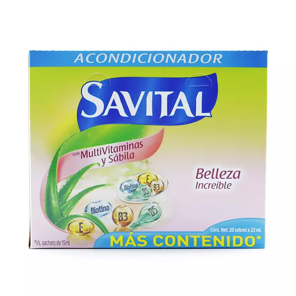 Acondicionador Savital Multivitaminas Sabila 22ml X 20 Und