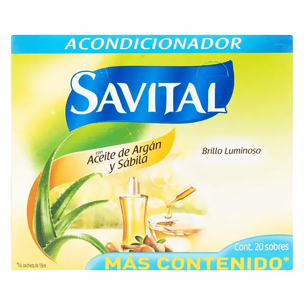 Acondicionador Savital Aceite De Argán De 22ml X 20 Unidades