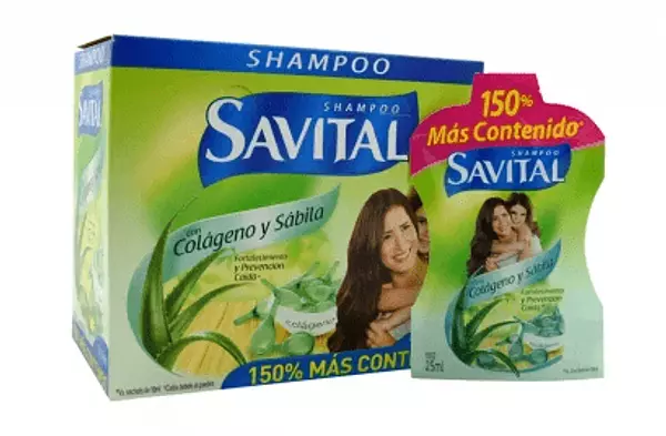 Shampoo Savital Colágeno Y Sábila De 25ml X 20 Unidades