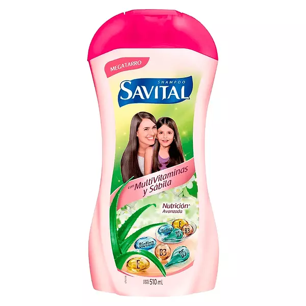 Shampoo Savital Multivitaminas Y Sábila De 510ml