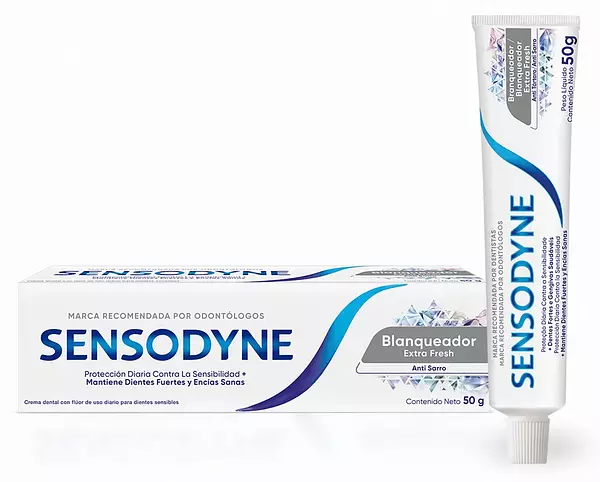 Crema Dental Sensodyne Blanqueadora Extra Fresh De 50g