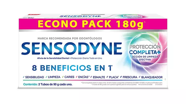 Crema Dental Sensodyne Protección Completa De 90g X 2 Und