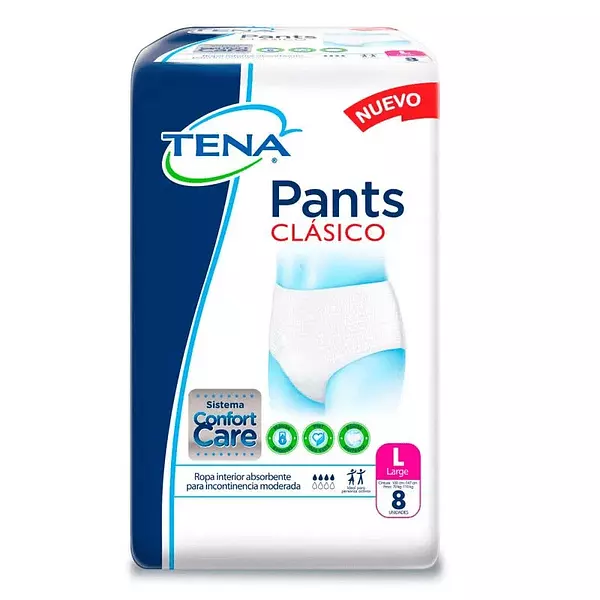 Tena Pants Clásico L De 8 Unidades