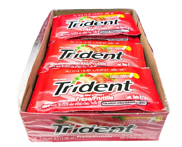 Trident 5 Piezas Fresa Display X 18 Unidades