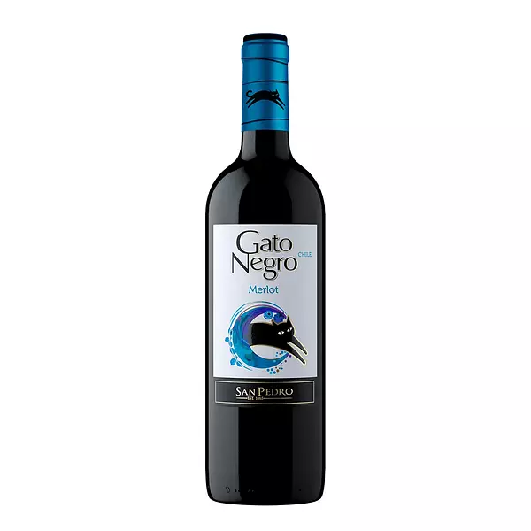 Vino Gato Negro Merlot De 750ml