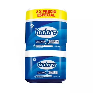 Desodorante Yodora Clasico De 32g X 2 Unidades