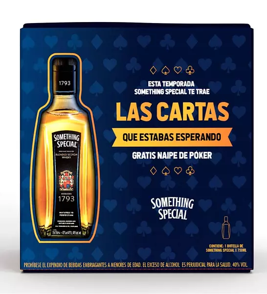 Whisky Something Special Botella De 750ml + Naipe De Poker