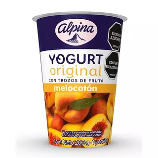 Yogurt Alpina Melocotón Vaso De 200g