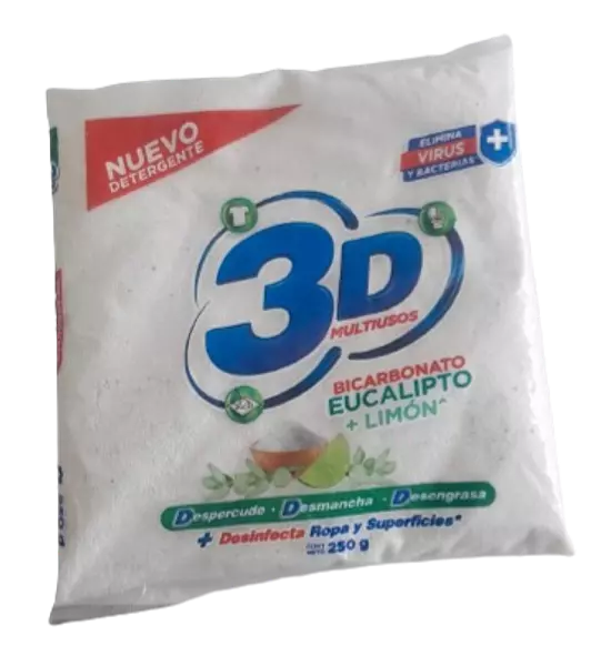 3d Multiusos Blanco Eucalipto Y Limón En Polvo De 250g