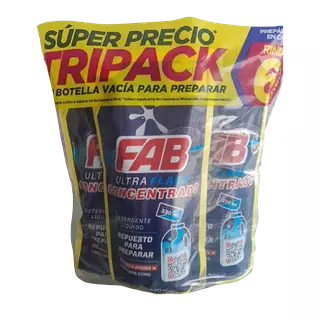 Fab Ultra Flash Liquido De 330ml X 3 Unid