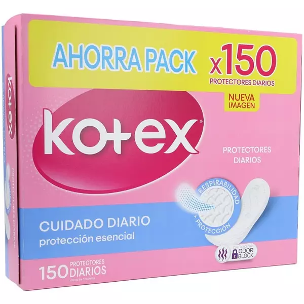 Protectores Kotex Duo Tela X 150 Unid