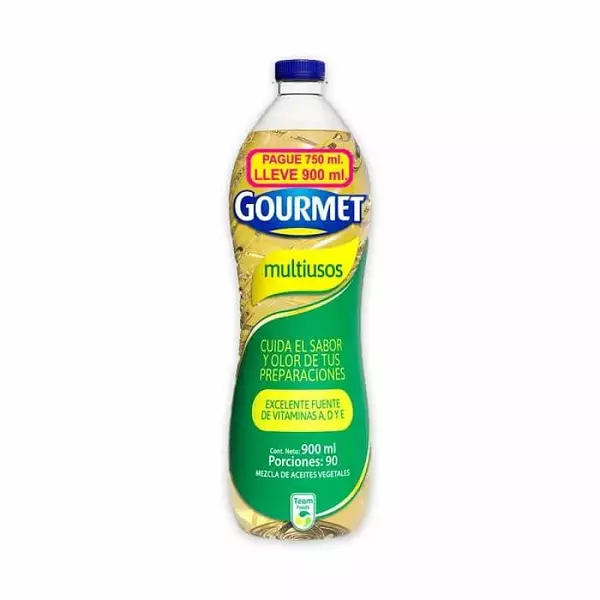 Aceite Gourmet Multiusos Pague 750ml Y Lleve 900ml