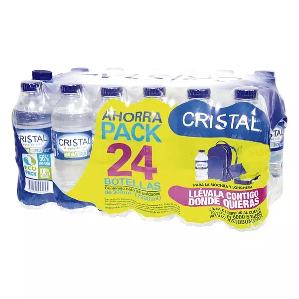 Agua Cristal Botella X 300ml X 24 Unidades