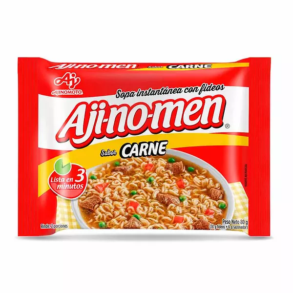 Sopa De Carne Instantánea Ají-No-Men X 80g