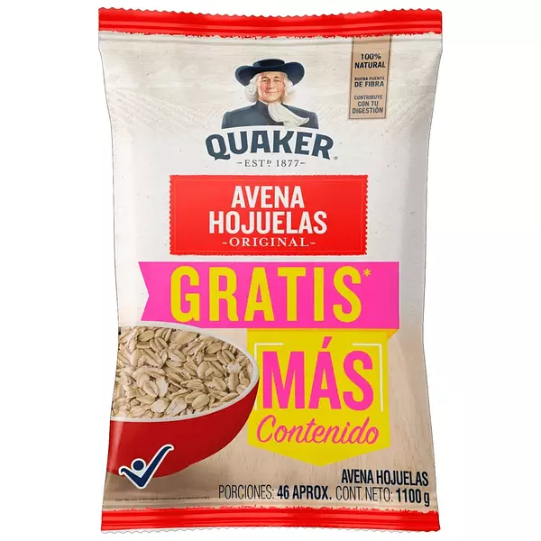 Avena Quaker Hojuelas X 1100g