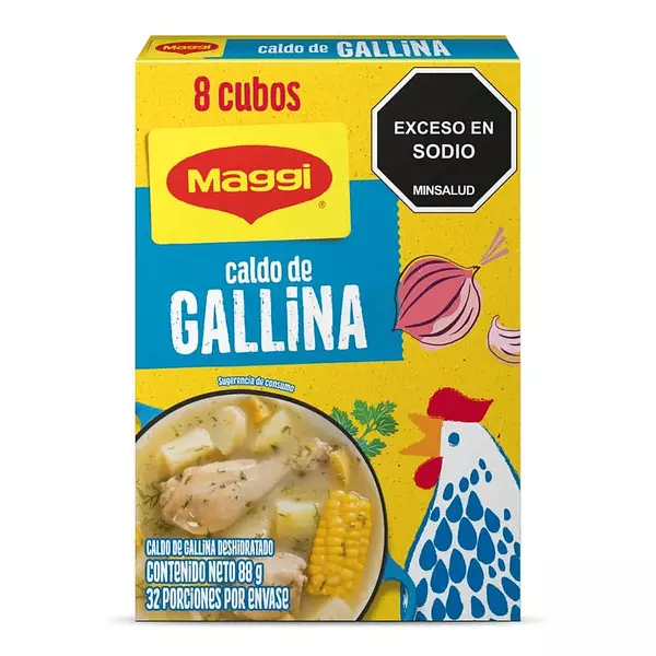 Caldo De Gallina Maggi Displey De 8 Cubos