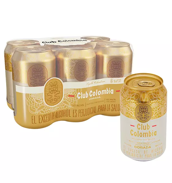 Cerveza Club Colombia Dorada Lata X 6 Unidades