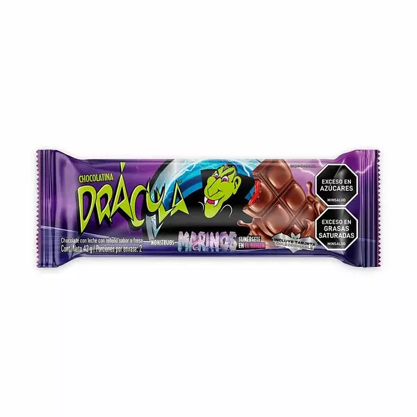Chocolatina Drácula Fresa X 42g