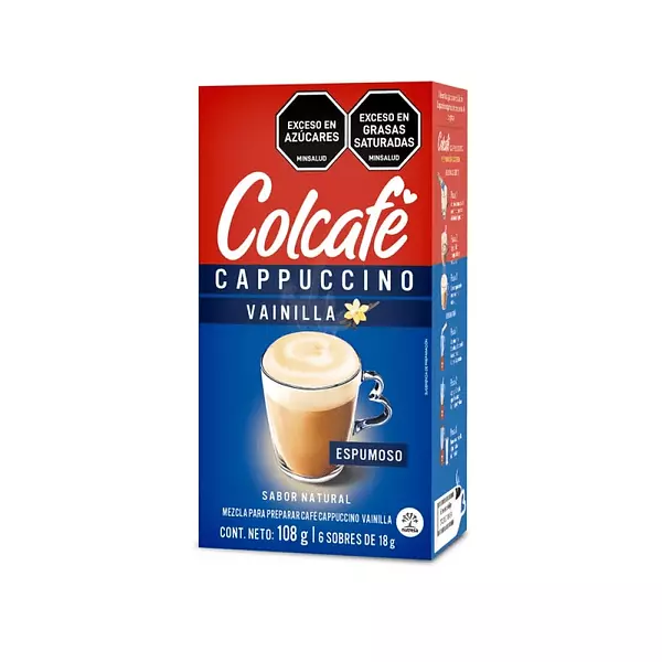 Café Colcafe Cappuccino Vainilla 18g X 6 Sobres