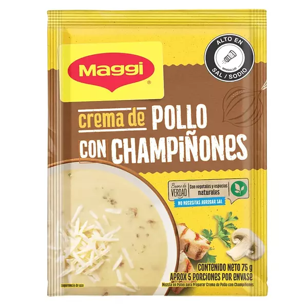 Crema De Pollo Con Champiñones Maggi De 75g