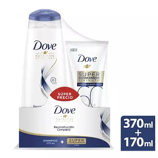 Shampoo Dove Reconstrucción 370 Ml + Acondicionar 170ml
