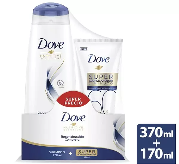 Shampoo Dove Reconstrucción 370 Ml + Acondicionar 170ml