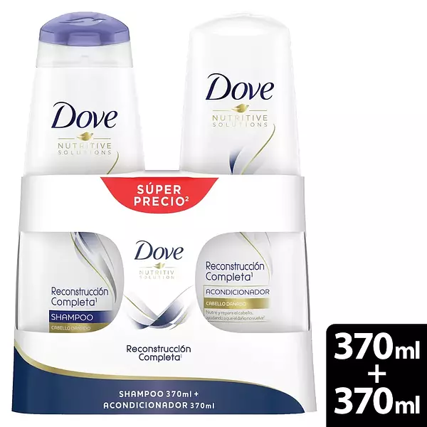 Shampoo Dove De 370ml + Acondicionador De 370ml