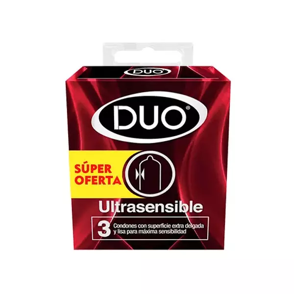 Preservativo Duo Pack Ultrasensible X 3 Unidades