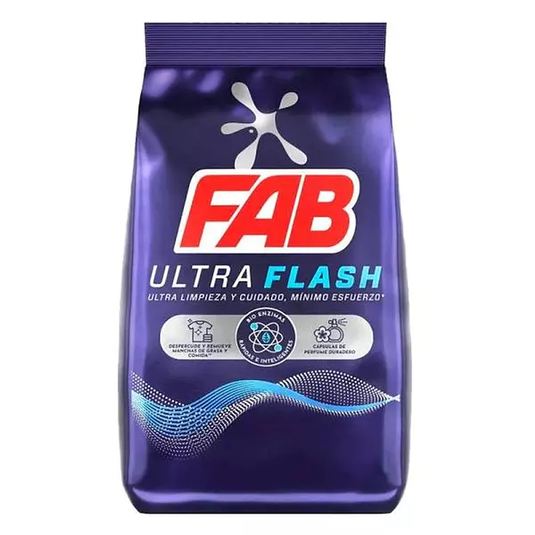 Detergente En Polvo Fab Ultra Flash X 800g