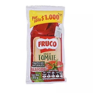 Salsa De Tomate Fruco De 85g