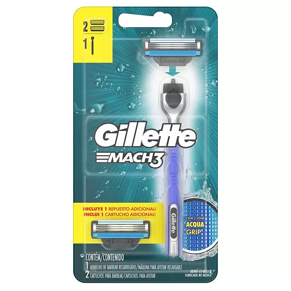 Gillette Mach3 Acqua Grip + 2 Repuestos