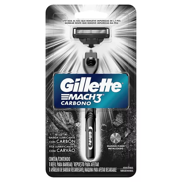 Maquina De Afeitar Gillette Mach3 Carbono