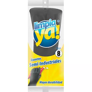 Guantes Negros Limpia Ya Talla 8