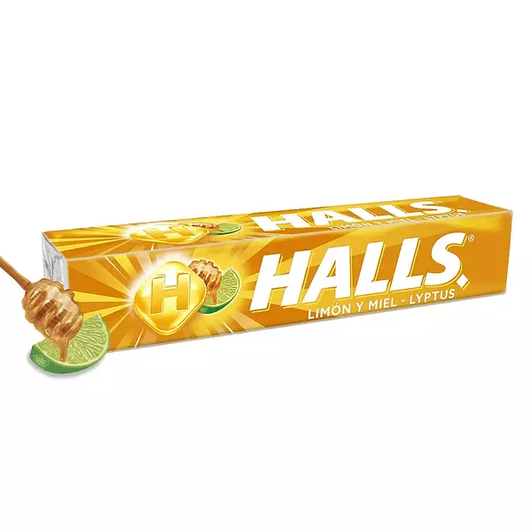 Halls Barra Limón Y Miel X 9 Pastillas