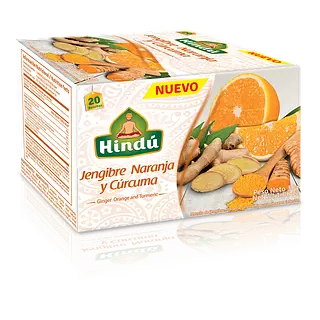 Aromatica Hindu Jengibre - Naranja - Curcuma X 20 Unidades