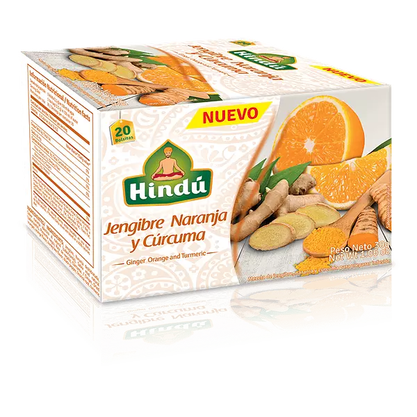 Aromatica Hindu Jengibre - Naranja - Curcuma X 20 Unidades