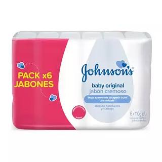 Jabón Johnson'S Baby Original De 110g X 6 Unidades