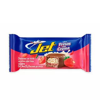 Jet Fresas Con Crema Barra De 29g