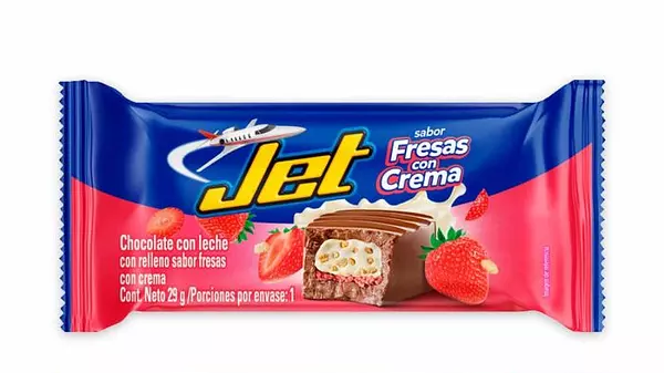 Jet Fresas Con Crema Barra De 29g