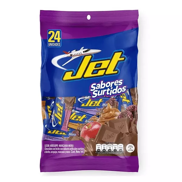 Chocolatina Jet Surtida De 6g X 24 Unidades