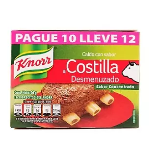 Caldo De Costilla Knorr De 8gr X 12 Sobres
