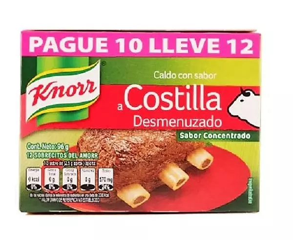 Caldo De Costilla Knorr De 8gr X 12 Sobres