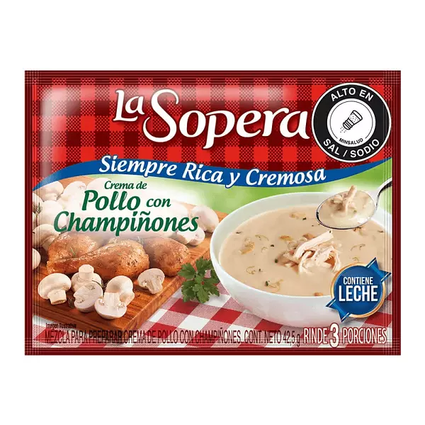 Crema De Pollo Con Champiñones La Sopera De 42,5g