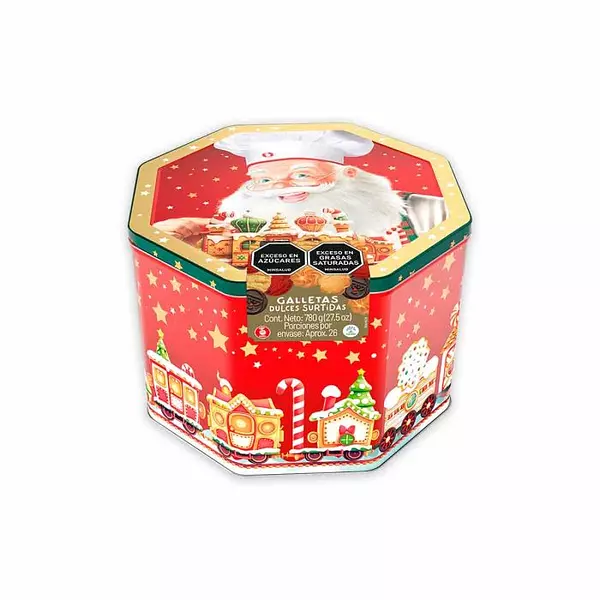 Galletas De Navidad Noel Dulces Surtidas Tambor X 780gr