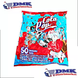 Chupeta Cola Pop Bolsa De 50 Unidades