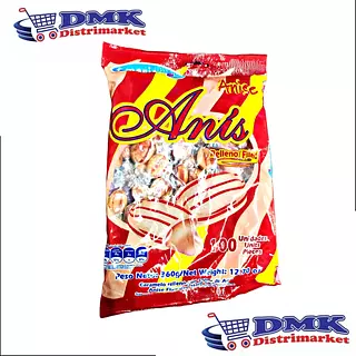 Dulce Relleno De Anis Bolsa De 100 Unidades