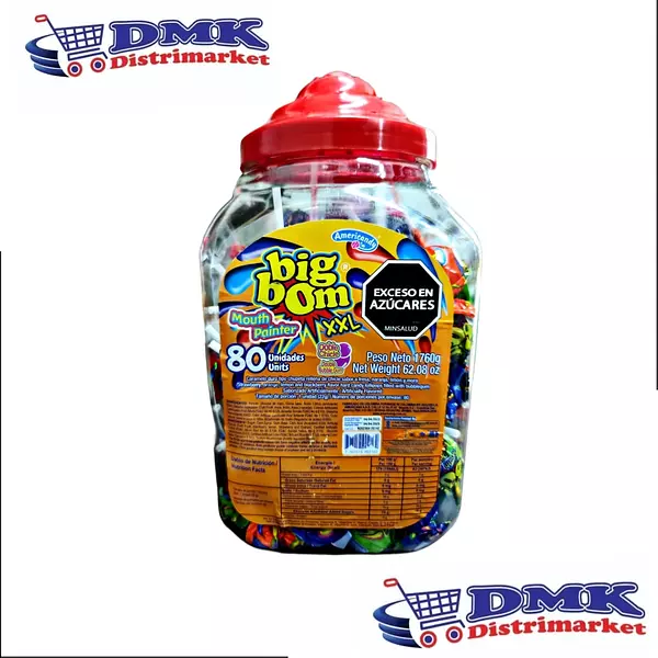 Bombonera Big Bom Mouth Painter Xxl De 80 Unidades