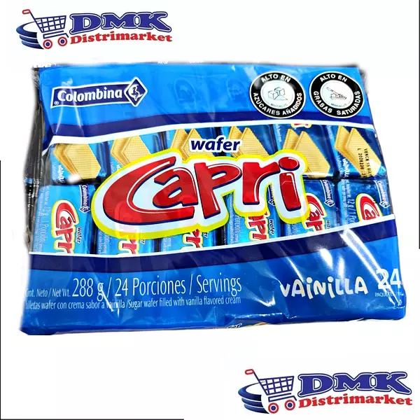 Galletas Capri Vainilla Paquete De 24 Unidades